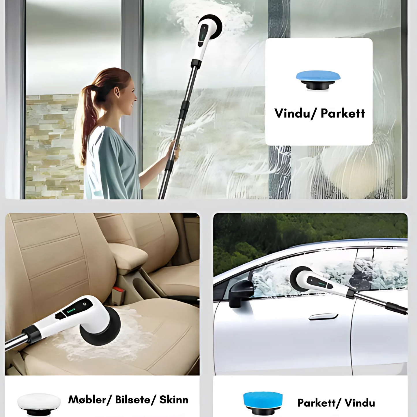 Kitchik PowerScrub Børstesett – 9 deler