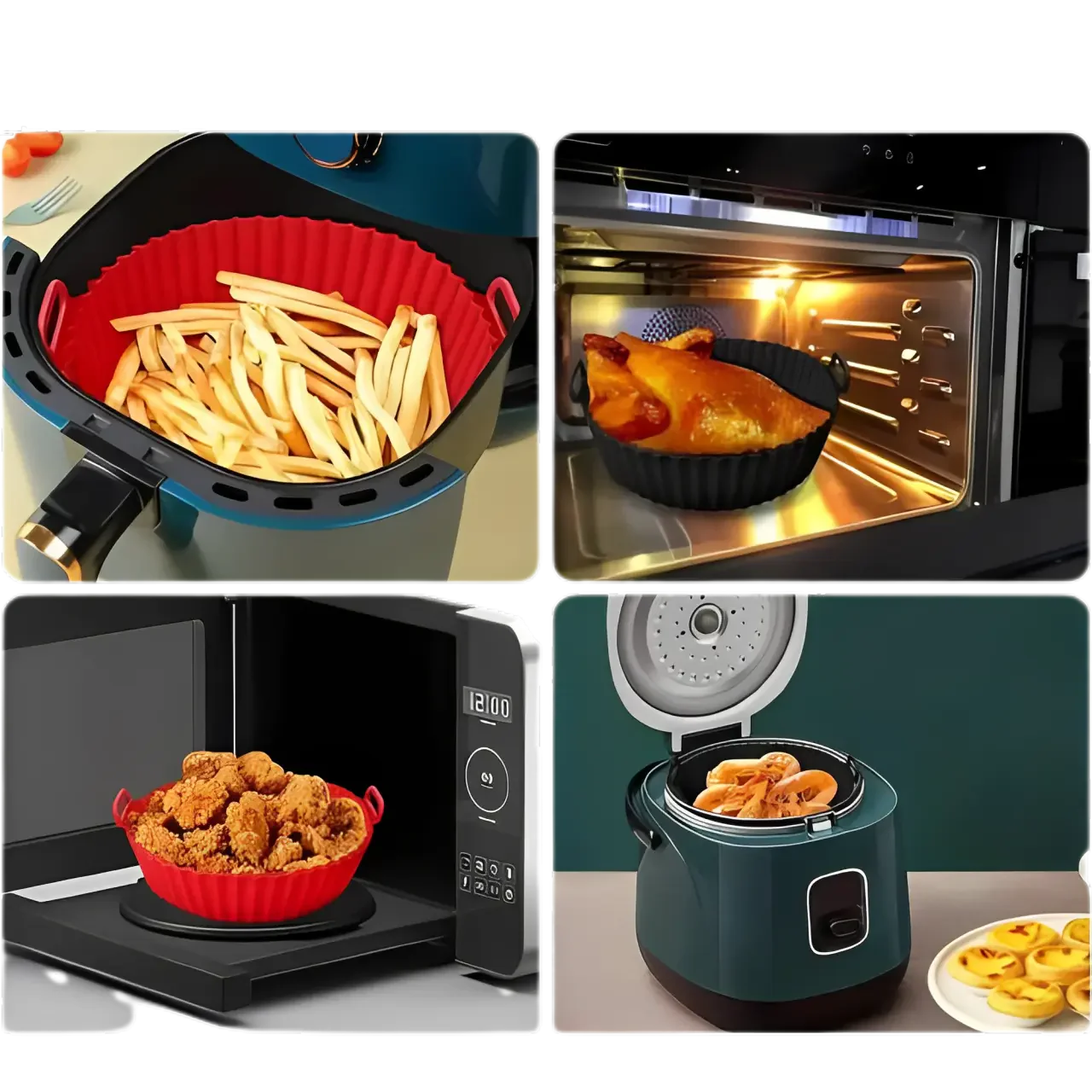 Kitchik EcoAir Silikonformer 2 stk - Glem airfryer-sølet!