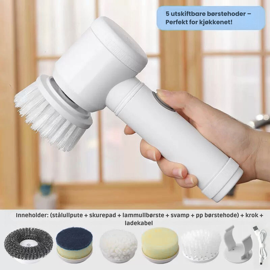 Kitchik PowerScrub Mini Børstesett – 5 deler