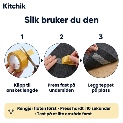 FiberGrip — dobbeltsidig teip med fibernett