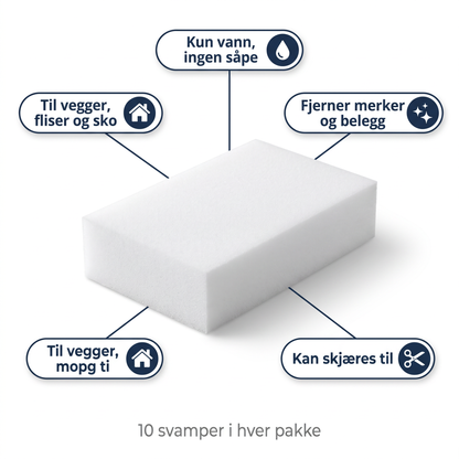 Magic Sponge Eraser 10pcs